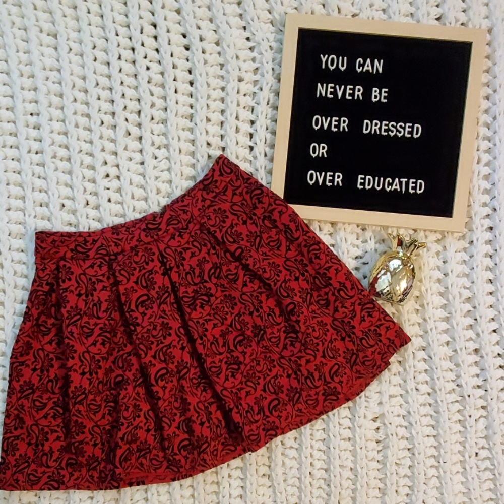❗2 for $20❗Red and Black skater skirt